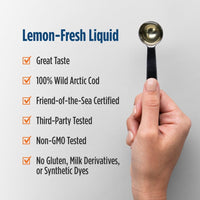 Thumbnail for Nordic Naturals Arctic-D Cod Liver Oil, Lemon - 8 oz - 1060 mg Total Omega-3s + 1000 IU Vitamin D3 - EPA & DHA - Heart, Brain, Bone, Immune & Mood Support - Non-GMO - 48 Servings