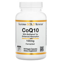Thumbnail for CoQ10 by California Gold Nutrition - USP-Verified, Fermented Coenzyme Q10 with BioPerine - Mitochondrial Support - Vegan Friendly - Gluten Free, Non-GMO - 100 mg - 150 Veggie Capsules