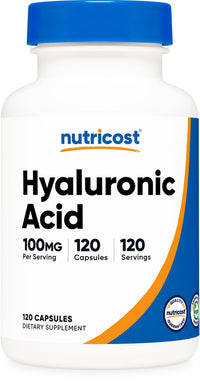 Thumbnail for Nutricost Hyaluronic Acid Capsules 100mg,120 Vegetarian Capsules - Gluten Free, Non-GMO