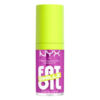 Thumbnail for NYX PROFESSIONAL MAKEUP Fat Oil Chillz, Moisturizing, Shiny and Vegan Tinted Lip Gloss - Strawberry Slush (Sheer Pinkish Purple)