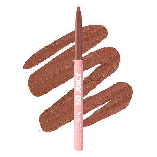 ColourPop So Juicy Plumping Lip Liner with Peptides - Long Lasting Lip Liner for Visibly Plumped & Shaped Lips - Enriched with Smoothing Ceramides & Peppermint - Jaguar (0.01 oz)