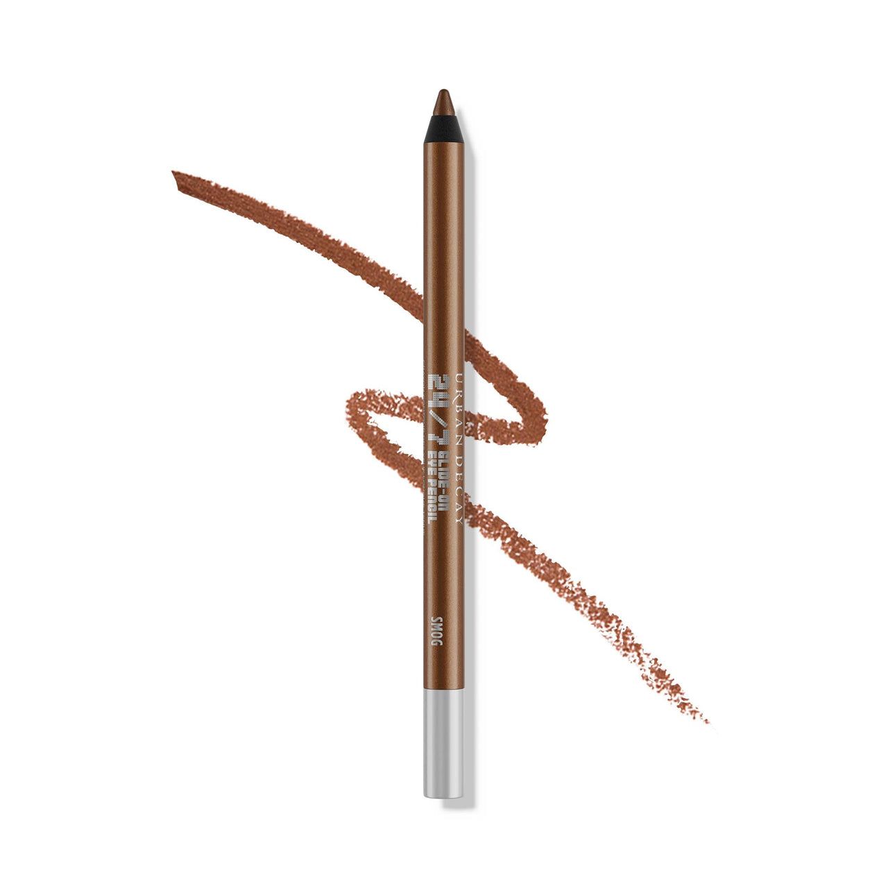 URBAN DECAY 24/7 Glide-On Waterproof Eyeliner Pencil - Smudge-Proof, Long-Lasting, Transfer-Proof, Up to 16HR Wear, Smooth No-Tug Formula, Smog (Copper Shimmer) - 0.04 oz