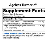 Thumbnail for BioTrust Ageless Turmeric Supplement - CurcuWIN Turmeric Curcumin with Ginger Extract - 46x More Bioavailable, High Absorption, Long Lasting - Antioxidant Support (60 Capsules)