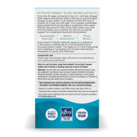 Thumbnail for Nordic Naturals Ultimate Omega Plant Based Vitamin with Vitamin D3+K2-60 Vegetarian Soft Gels - 1210 mg Omega-3s Plus 2000 IU D3 and 90 mcg K2 - Promotes Brain Health - Non GMO - 30 Servings