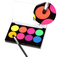 Thumbnail for MEICOLY Neon Face Paint,UV Blacklight Glow Face Paint,8 Bright Colors Neon Fluorescent Rave Body Paint Palette,Water Activated Eyeliner,Water Based Glow In The Dark Halloween Washable for Kids Adults