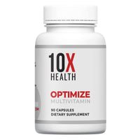 Thumbnail for 10X Health Optimize Methylated Multivitamin for Men - 90 Capsules, 34 in 1 Formula with 800 mcg of Vitamin B12, 5-MTHF, NAC - Methyl B Complex