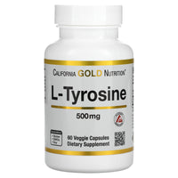 Thumbnail for L-Tyrosine, AjiPure, 500 mg, 60 Veggie Capsules, California Gold Nutrition