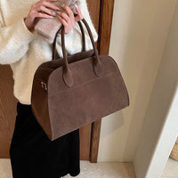Thumbnail for Covelin Women's Retro Suede Tote Bag Ladies' Fashion Shoulder Handbag Top Handle Purse Small Black