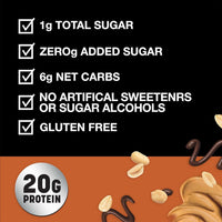 Thumbnail for KIND Protein MAX Crispy Chocolate Peanut Butter Snack Bars, 20g of Protein, Keto Friendly, 1g of Sugar Per Bar, Gluten Free, 12 Count Box