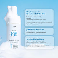 Thumbnail for ETUDE gentle pH-balanced bubble Cleanser for Sensitive Skin, Panthenol + Madecassoside, Barrier Repair, Fragrance Free, pH 6.5, Vegan Certified, Non-Comedogenic, Korean Face Wash, 5.06 fl oz