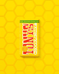 Thumbnail for Tony’s Chocolonely Belgian Milk Chocolate Honey Almond Nougat Candy Bar for Snacks, Chocolate Bar for Party Favors, Gifts, or Gift Basket, 32% Cacao, Made From Quality Fairtrade Cocoa, 6.35 Oz
