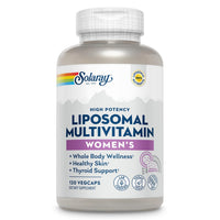 Thumbnail for SOLARAY Liposomal Multivitamin for Women, Enhanced Absorption, High Potency w/Iron, Vitamin D, Vitamin C, B12, Biotin, CoQ10, Immune Support, Bone Health, Vegan, 60 Servings, 120 VegCaps