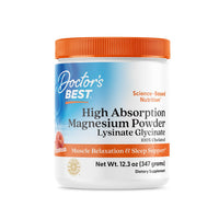 Thumbnail for Doctor's Best High Absorption Magnesium Powder (Peach Flavored) 100% Chelated TRACCS, Not Buffered, Headaches, Muscle, Vegan, Peach Flavor, 12.3 Ounce (Pack of 1)