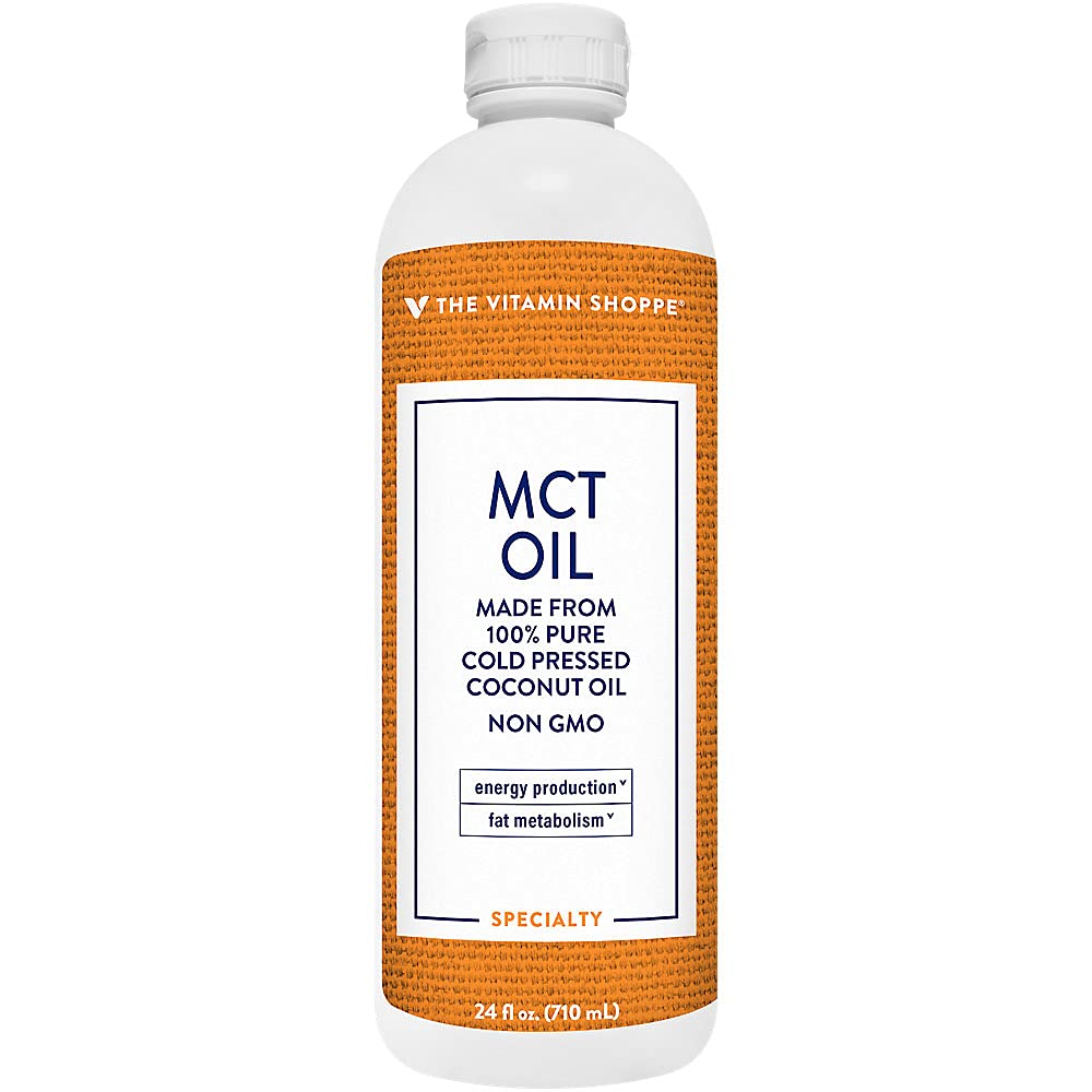 The Vitamin Shoppe MCT Oil, 100% Pure Liquid MCT Oil Specialty Supplement, Non-GMO, Energy Source, Keto-Friendly Supplement, Easy to Mix (24 Fluid Ounces Oil)
