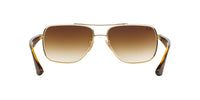 Thumbnail for Ray-Ban Men's RB3483 Metal Square Sunglasses, Gold/Brown Gradient, 60 mm