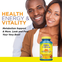Thumbnail for Nature's Life Biotin 2500mcg | Healthy Hair, Skin, Nail & Metabolism Support | Non-GMO | 200 Vegetable Capsules