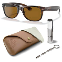 Thumbnail for Ray-Ban RB2132 NEW WAYFARER CLASSIC Square Shaped Non-Polarized Sunglasses for Men & Women – Includes Official RAYBAN Eyewear Kit – Ideal Formal & Casual Wear Sunglasses – B-15 Brown Lens