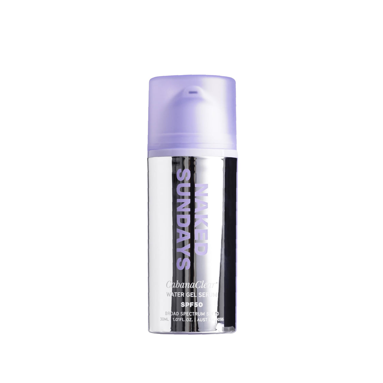 Naked Sundays CabanaClear Facial Suncreen Serum - SPF 50 Invisible Water Gel for Sensitive Skin, Lightweight, Fragrance-Free, Daily Face Sunscreen, 30ml
