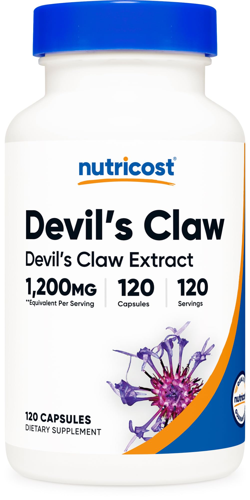 Nutricost Devils Claw 1,200mg Equivalent from 300mg of 4:1 Extract Per Serving, 120 Capsules for 120 Servings Per Bottle - Vegetarian, GMO Free and Gluten Free