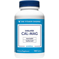 Thumbnail for The Vitamin Shoppe Chelated Cal-Mag, 2:1 Calcium & Magnesium Ratio, Supports Bone & Teeth (100 Tablets)