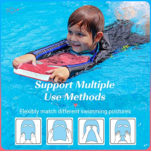 HeySplash Swim Kickboard for Kids, Swimming Kickboard Cute Pattern Swim Training Aid for Children, Pool Exercise Equipments for Beginning Swimmers Safety Swim Board Auxiliary, Rose Red