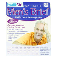 Thumbnail for Salk HealthDri Washable Cotton Men's Brief, Heavy, 2X-Large