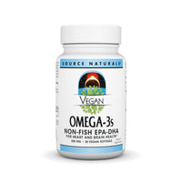 Thumbnail for Source Naturals Vegan Omega-3s, Non-Fish EPA-DHA, for Heart and Brain Health Support* 300 mg - 30 Softgels