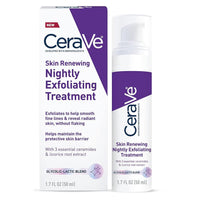 Thumbnail for CeraVe Skin Renewing Nightly Exfoliating Treatment, Anti Aging Serum With 5% Blend Of Glycolic Acid & Lactic Acid, Wrinkles & Dark Spot Corrector For Face, Exfoliating Gel, 1.7 Oz