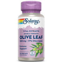 Thumbnail for SOLARAY Guaranteed Potency Olive Leaf Extract Double Strength, Veg Cap (Btl-Plastic) 500mg | 30ct