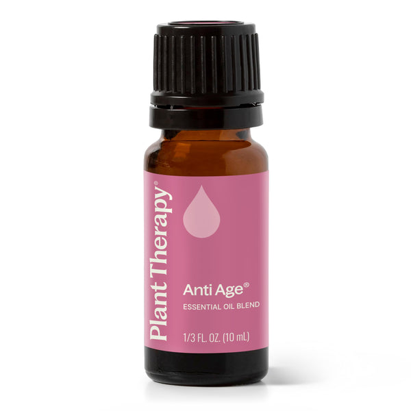 Plant Therapy Anti Age Essential Oil Blend 10 mL (1/3 oz) 100% Pure, Undiluted, for Fine Lines, Wrinkles, and Elasticity
