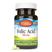 Thumbnail for Carlson - Folic Acid, 800 mcg, Provides Important Prenatal Support, 300 tablets