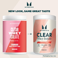 Thumbnail for Myprotein Clear Whey Isolate Protein Powder, 1.1 Lb (20 Servings) Strawberry, 20g Protein per Serving, Naturally Flavored Drink Mix