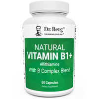 Thumbnail for Dr. Berg Natural Vitamin B1 B6 B12 Complex - Allithiamine Vitamin B1 Supplement with 8 Essential Vitamin B Complex for Men & Women Including Thiamin, Niacin, Folate, Magnesium & More - 60 Capsules