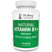 Thumbnail for Dr. Berg Natural Vitamin B1 B6 B12 Complex - Allithiamine Vitamin B1 Supplement with 8 Essential Vitamin B Complex for Men & Women Including Thiamin, Niacin, Folate, Magnesium & More - 60 Capsules