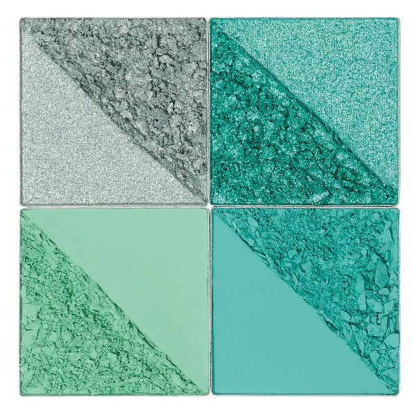 Juvia's Place Rebel Quad Mint Eyeshadow Palette - Shades of 4, Professional Eye Makeup, Pigmented Makeup Palette for Eye Color & Shine, Pressed Eyeshadow Cosmetics