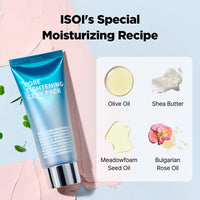 Thumbnail for ISOI Pore Tightening Clay Mask for Face, Natural Kaolin & Plant-Based Formula for Tightening, Lifting, Exfoliating & Sebum Control, Moisture-Balancing, Korean Clay Mask for Pores (3.38 fl. oz, 100ml)