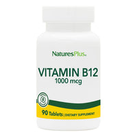 Thumbnail for NaturesPlus Vitamin B12 1000 mcg - 90 Tablets - Energy & Immune Health Support - Gluten Free, Vegetarian - 90 Servings