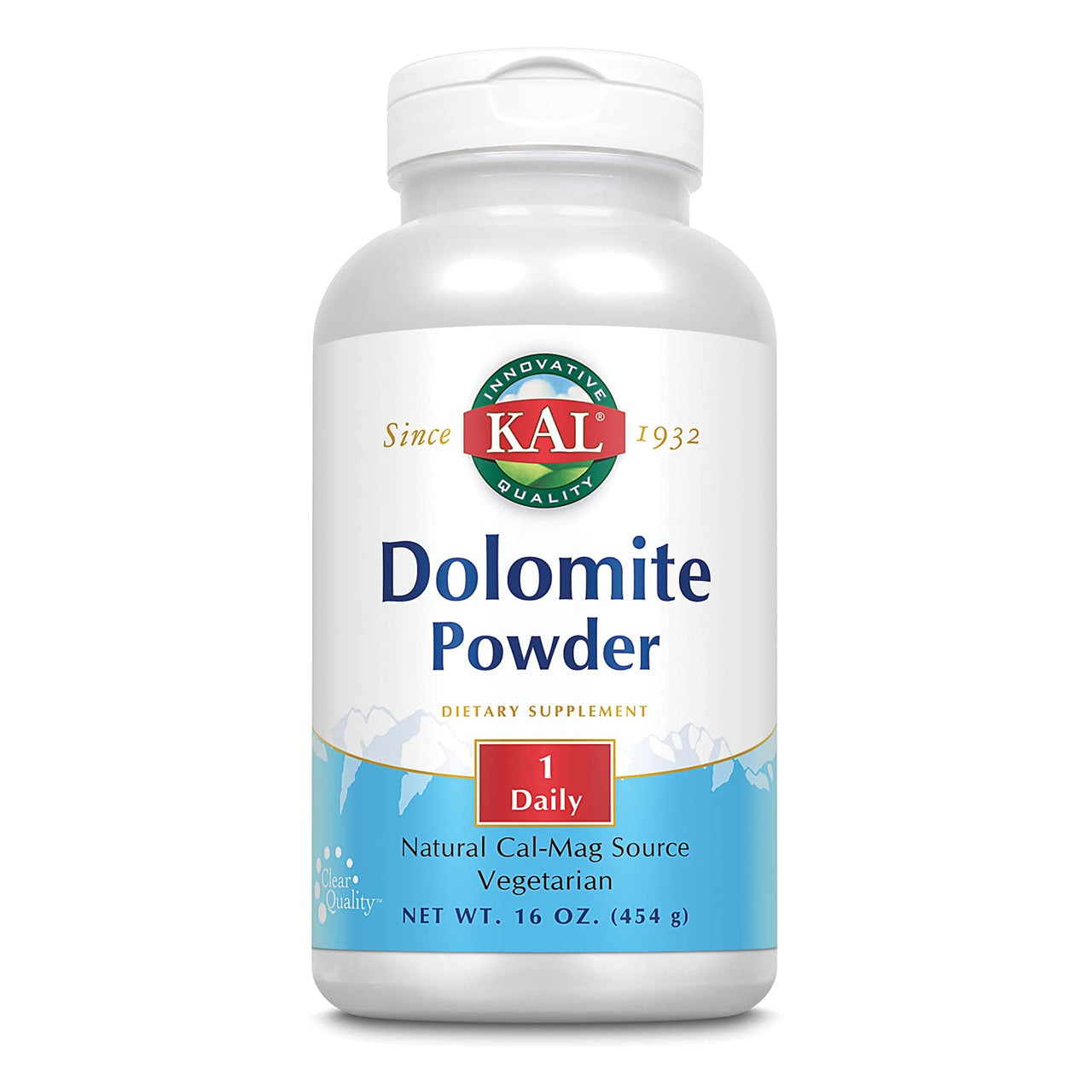 KAL Dolomite Powder | Natural Calcium & Magnesium Source | Bone & Heart Health Support | Fast-Acting | 16oz, 90 Serv.