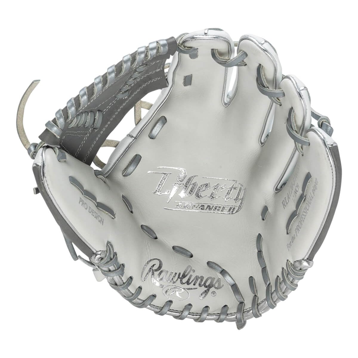 Rawlings | LIBERTY ADVANCED Fastpitch Softball Glove | Right Hand Throw | 12" - Laced One-Piece Web | White/White Speedshell