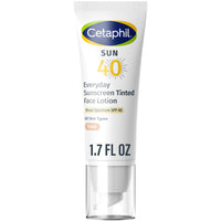 Thumbnail for CETAPHIL Everyday Sunscreen Tinted Lotion for Face, 1.7 fl oz, 100% Mineral Sunscreen: Titanium Dioxide & Zinc Oxide, SPF 40, For Sensitive Skin