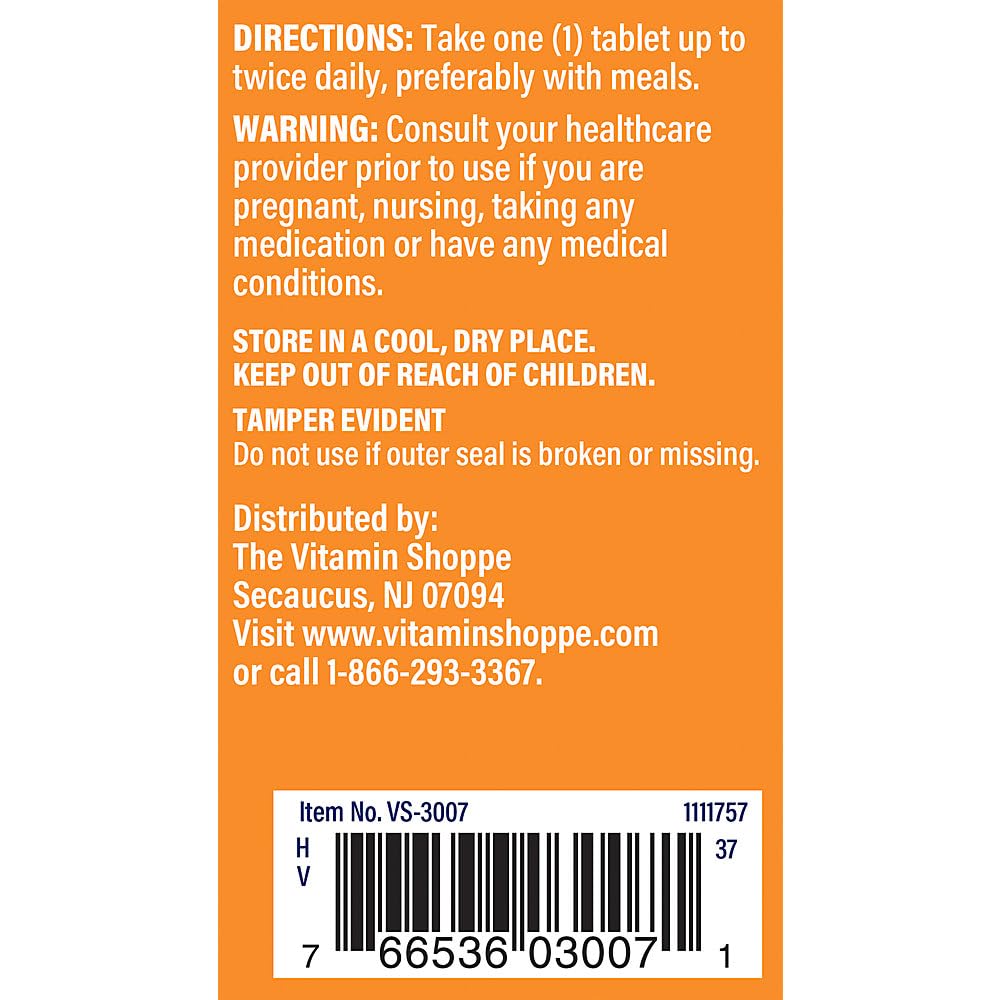The Vitamin Shoppe Bromelain 500MG & 2,000 GDU, Supports Protein Digestion & Absorption, Enzyme Sourced from Pineapples (180 Tablets)