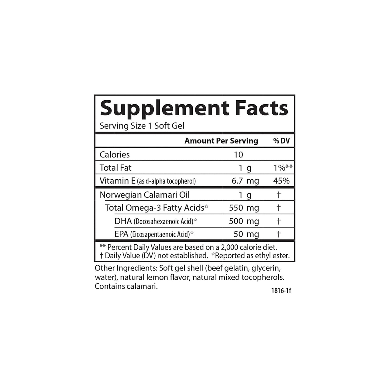 Carlson - EcoSmart DHA 500, Sustainable Source, Supports Healthy Vision & Brain Function, Lemon, 60 soft gels