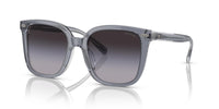 Thumbnail for Coach HC8381F Low Bridge Fit Sunglasses, Dark Grey/Light Grey/Light Grey Gradient, 56 mm