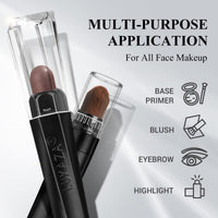Thumbnail for LUXAZA 3Pcs Neutral Brown Eyeshadow Stick Set, Matte And Shimmer Creamy Eyeshadow Pencil, Shiny Pink Shadow, Waterproof Long Lasting Smoky Eye Makeup