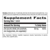 Thumbnail for Country Life Target-Mins Zinc 50 mg 90 Tablets - Zinc Supplements for Immune Health - Zinc 50mg - Zinc Support