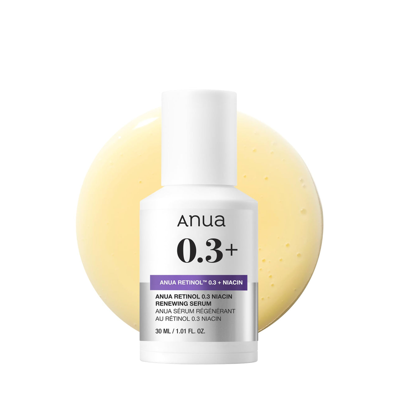 Anua Retinol Serum for Anti-Aging, Textured skin | 0.3% Retinol, 5% Niacinamide, 20+Soothing Ingredients Gentle for Beginner (30ml /1.01 fl.oz.)