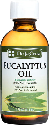 Thumbnail for De La Cruz Eucalyptus Essential Oil, 100% Pure Steam Distilled Eucalyptus Globulus, Eucalyptus Oil, Eucalyptus Essential Oil for Diffuser, 4 FL OZ, Aromatherapy, Tree Oil,Long Lasting Scent
