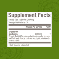 Thumbnail for OM MUSHROOM SUPERFOOD Reishi Mushroom Capsules Superfood Supplement, 90 Count, 30 Days, Organic Adaptogen for Stress Relief and Immune Health