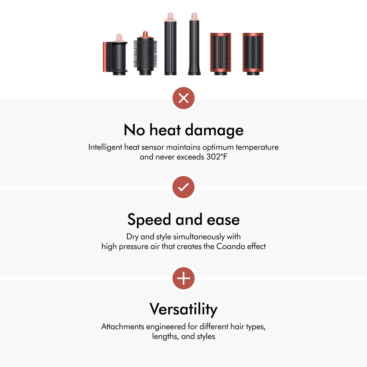 Dyson Special edition Airwrap Complete long multi-styler in Strawberry bronze and blush pink with Detangling comb