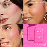 Thumbnail for NYX PROFESSIONAL MAKEUP Buttermelt Powder Blush, Fade and Transfer-Resistant Blush, Up to 12HR Make Up Wear, Vegan Formula - My Butta Half